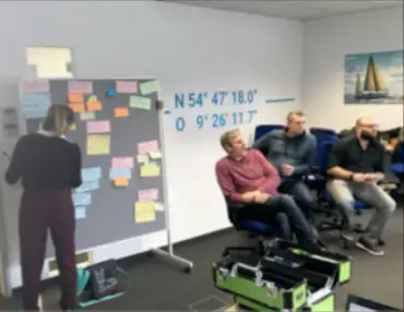 Das ergovia-Team bespricht im monatlichen Meeting den Projektfortschritt in Goalscape