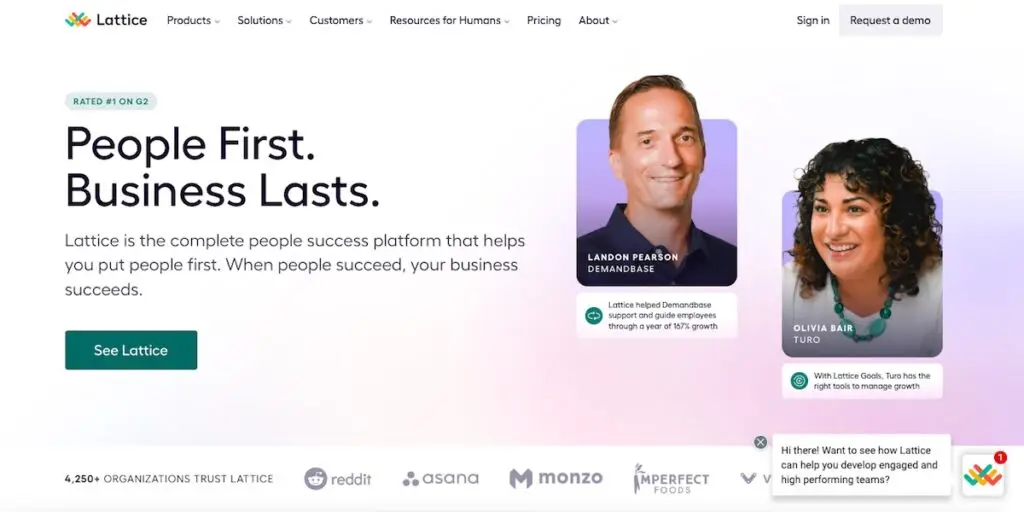 Lattice website homepage