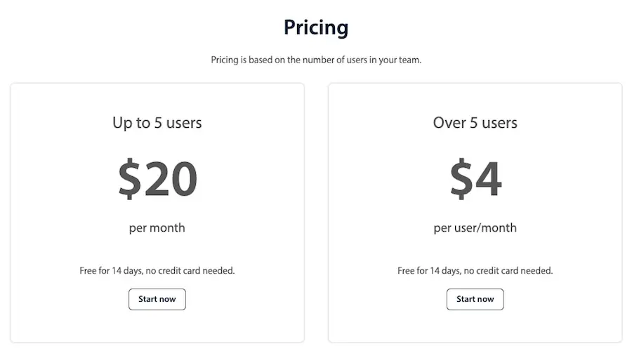 Lifetick pricing table